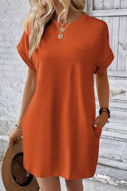 Pocketed T-shirt  Dress