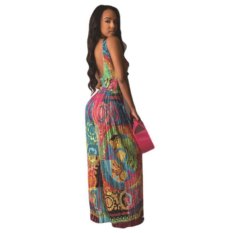 Printed Low back Jumpsuit