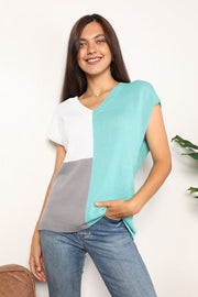 Color Block Knit Top