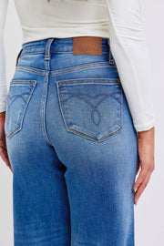 Judy Blue Full Size Distressed High Waist Wide Leg Jeans