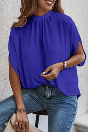 Tie Back Slit Blouse