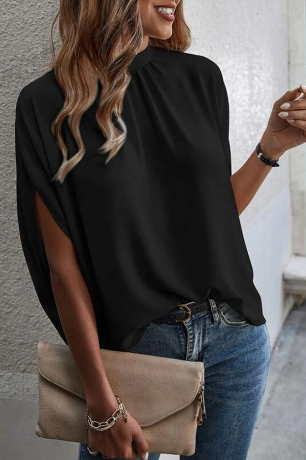 Tie Back Slit Blouse